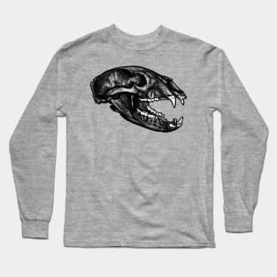 Bear Dotwork Tattoo Style Skull Long Sleeve T-Shirt